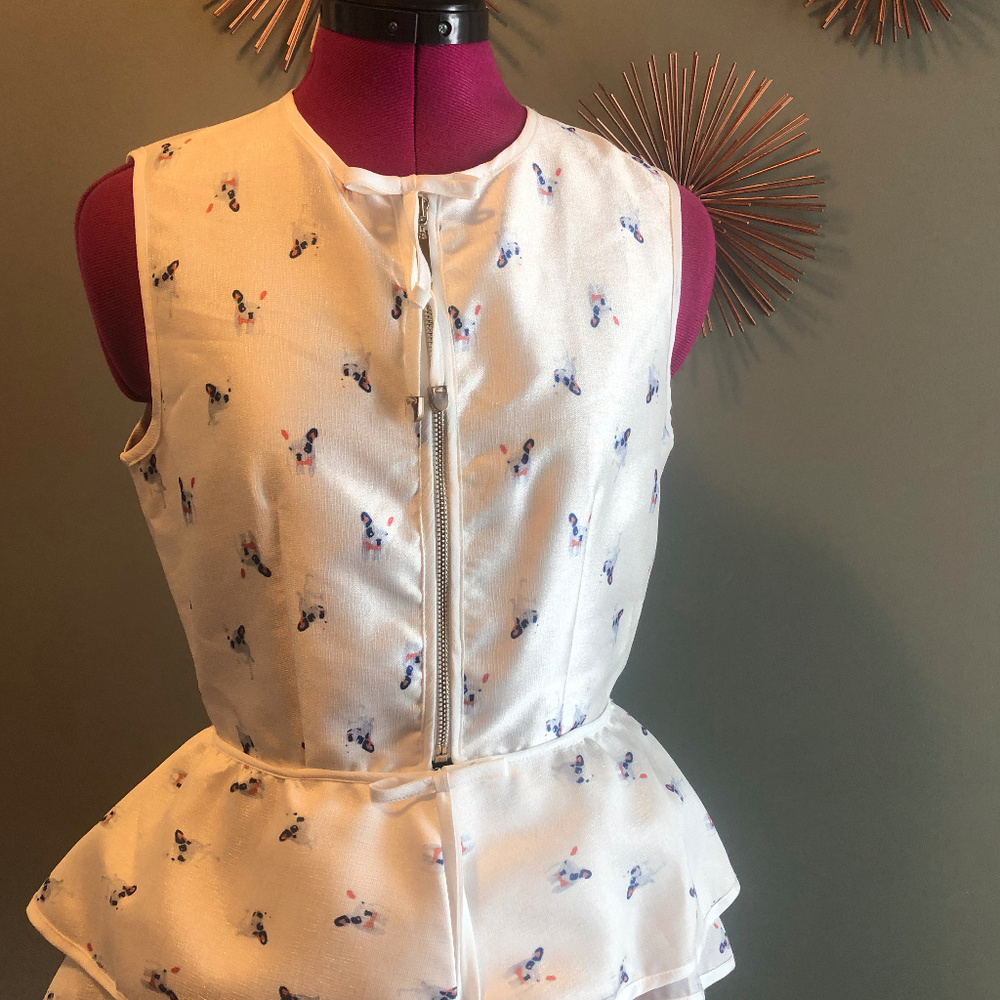 NWOT Garcia Sleeveless Peplum Blouse Sz Small